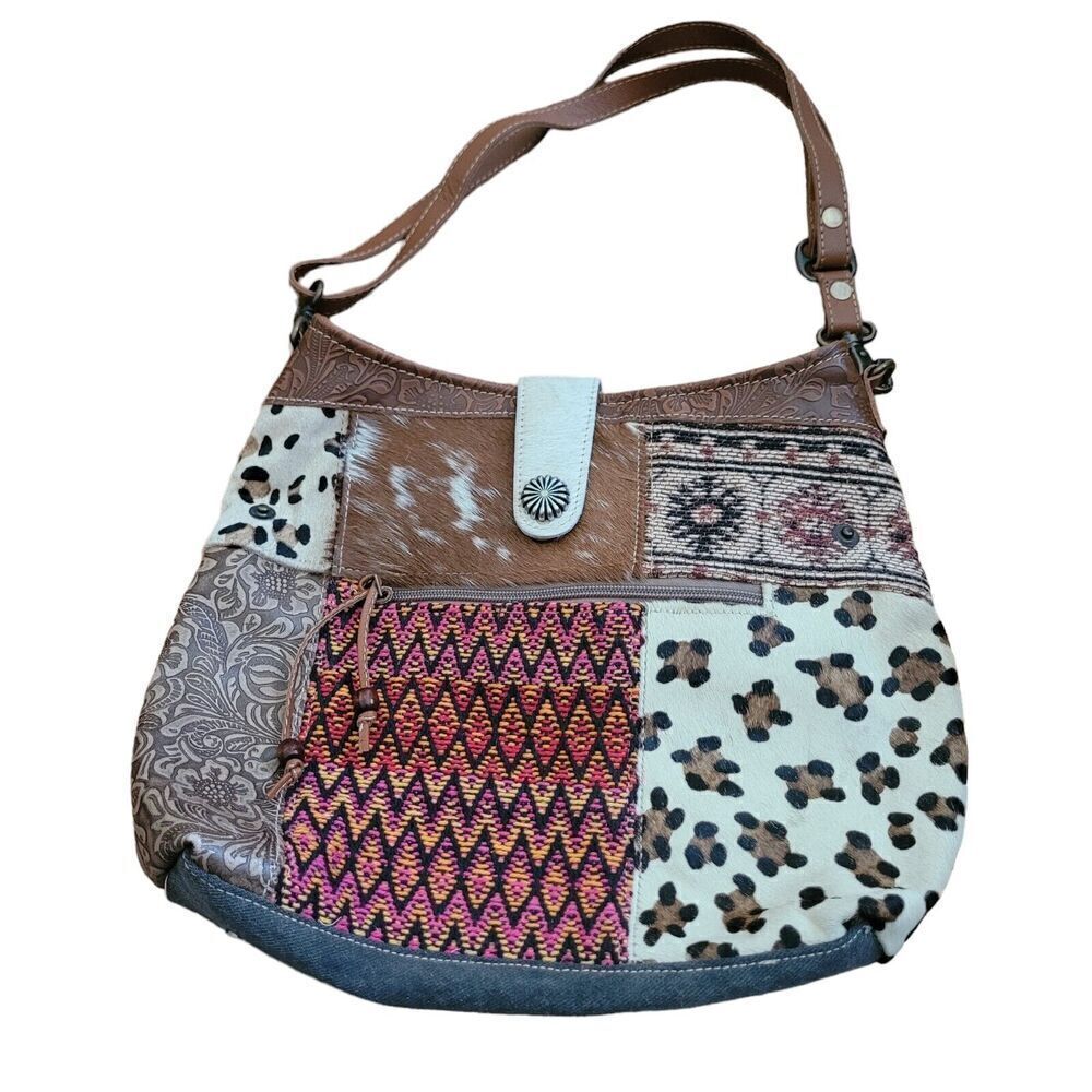 Myra Bag Multicolor Patchwork Shoulder Bag - image 1